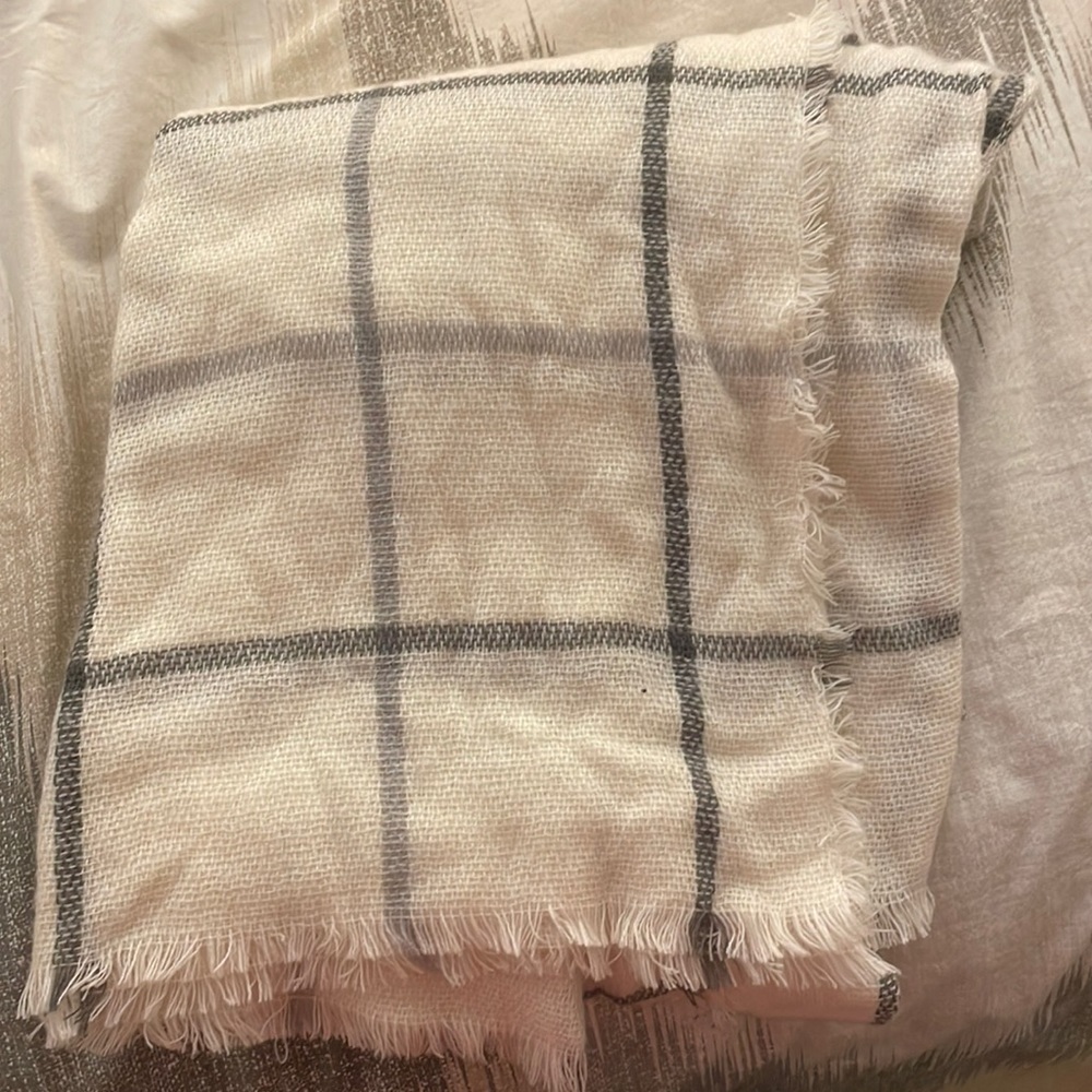 White and Grey Scarf